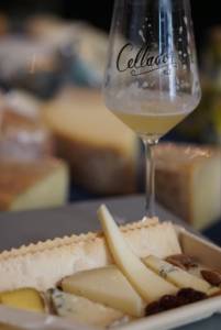 Cellador glass and cheese