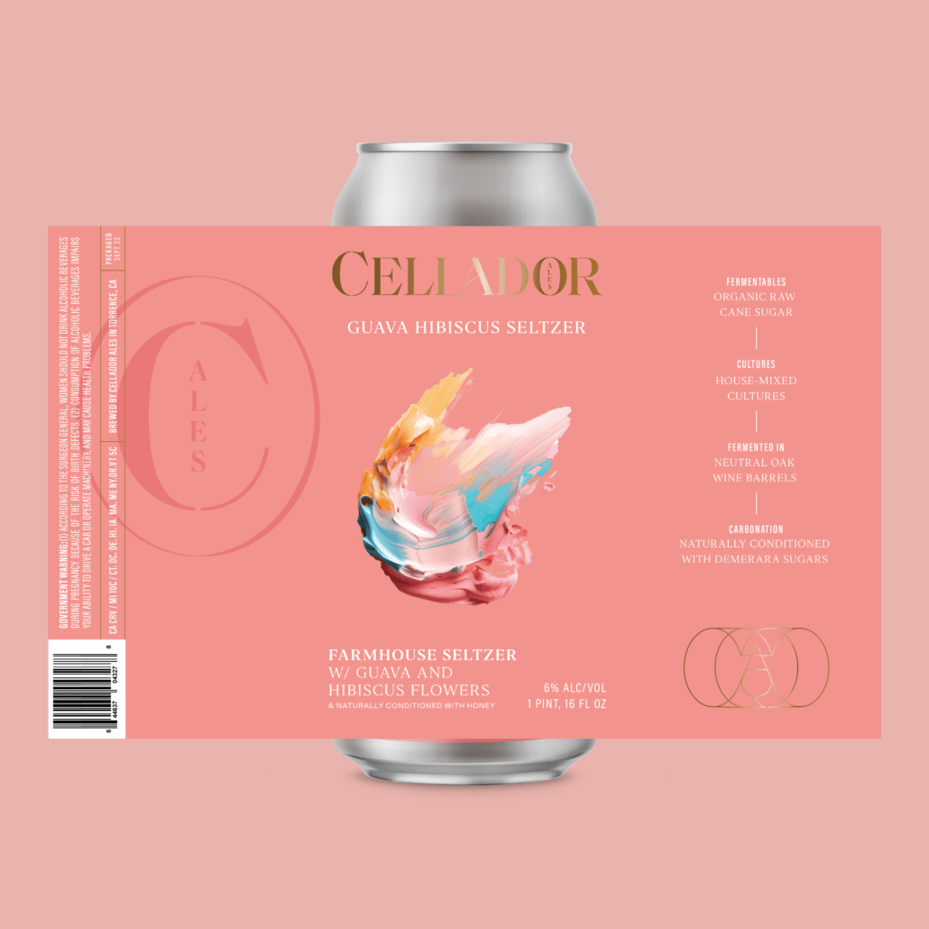 Guava Hibiscus Seltzer 16oz 4 Pack Cellador Ales guava-hibiscus-seltzer-16oz-4-pack-cellador-ales